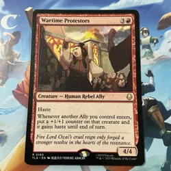 Wartime Protestors #160 Near Mint Avatar: The Last Airbender TLA Magic MTG Reg - Image 1