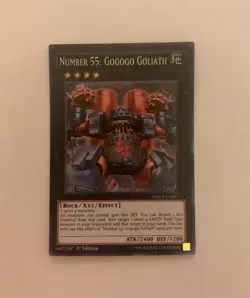 Yugioh Number 55: Gogogo Goliath Super Rare 1st Edition WSUP-EN007 - Image 1
