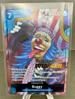 Buggy P-084 Release Event Winner Promo One Piece & Buggy Alt Art Leader OP09-042 - Image 2