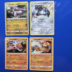 4 Holo Forbidden Light Pokemon TCG Cards Goodra Empoleon Tyrantrum Infernape - Image 1