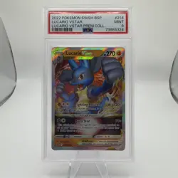 Lucario VSTAR SWSH214 Black Star Promo Card PSA 9 - Image 1
