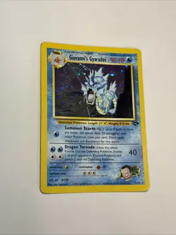 Pokemon Giovanni's Gyarados Gym Challenge Holo Card 5/132 Damaged Creases HP - Image 1