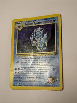 Pokemon Giovanni's Gyarados Gym Challenge Holo Card 5/132 Damaged Creases HP - Image 2