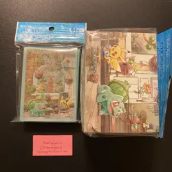 Pokemon Center Japan Grassy Gardening Card Sleeves + Deck Box ~ US SELLER - Image 1