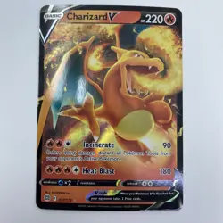 Pokemon TCG Charizard V 17/172 Brilliant Stars Holo Card LP Rare - Image 1