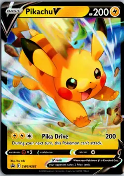 Pikachu V Promo SWSH: Sword & Shield Promo Cards SWSH285 NM Pokemon - Image 1