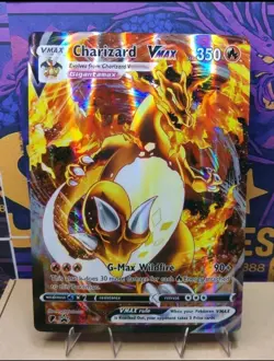 Jumbo Custom Made pokemon Card Charizard VMAX. Not Original TCG for Display Only - Image 1