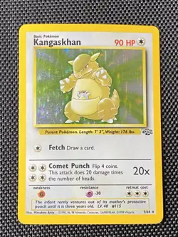 Pokemon Kangaskhan Jungle Holo Rare LP 5/64 Wizards of the Coast 1999 Card - Image 1