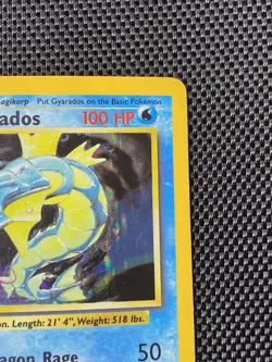 Gyarados 6/102 Base Set Holo Rare WOTC 1999 Pokemon Card MP - Image 3