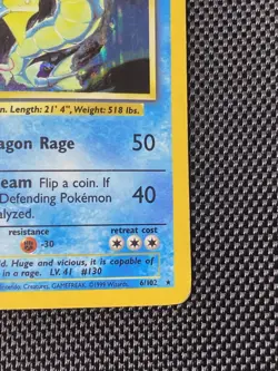 Gyarados 6/102 Base Set Holo Rare WOTC 1999 Pokemon Card MP - Image 4