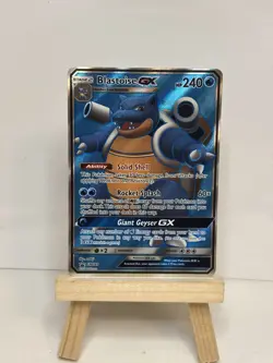 Pokemon TCG Blastoise GX SM189 Black Star Promo Card Near Mint Condition - Image 1