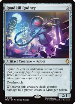 x1 Roadkill Rodney - Surge Foil R MTG Commander: Teenage Mutant Ninja Turtles M/ - Image 1