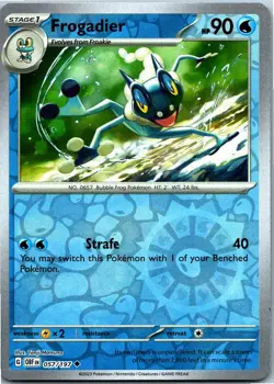 Frogadier Reverse Holo Pokemon Obsidian Flames 057/197 NM - Image 1