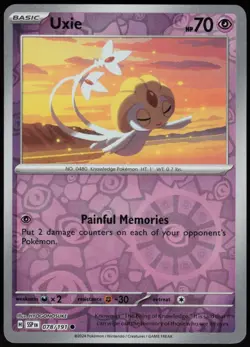 Uxie Reverse Holo Pokemon Surging Sparks 078/191 NM - Image 1