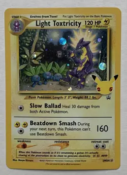 Pokemon TCG Light Toxtricity SWSH137 Black Star Promo Holo Celebrations NM - Image 1