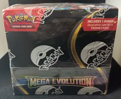 Sealed Pokemon TCG Mega Evolution Enhanced Booster Display Box + Bonus Promo - Image 1