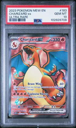 Pokemon 151 CHARIZARD EX 183/165 Ultra Rare Scarlet Violet ENGLISH🔥 PSA 10 🔥 - Image 1