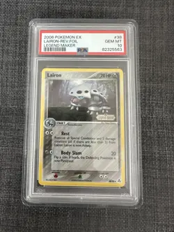 Pokemon Lairon Reverse Holo Stamped Legend Maker 38/92 PSA 10 - Image 1