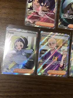 Pokemon S&V Full Art Trainer Lot Set Of 5 Iris’s Fighting Spirit Rika Poppy Ryme - Image 5