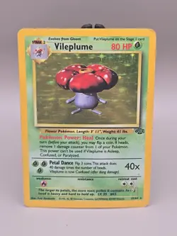 1999 Pokemon TCG Vileplume 15/64 Rare Holo Jungle HP - Image 1