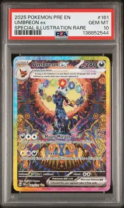2025 POKEMON PRE EN-PRISMATIC EVOLUTIONS #161 UMBREON ex PSA 10 (544 - Image 1