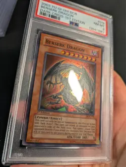 Yugioh Berserk Dragon DCR 1st + Luster Dragon LOD 1st PSA 8 Bundle - Image 3