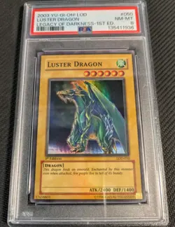 Yugioh Berserk Dragon DCR 1st + Luster Dragon LOD 1st PSA 8 Bundle - Image 5