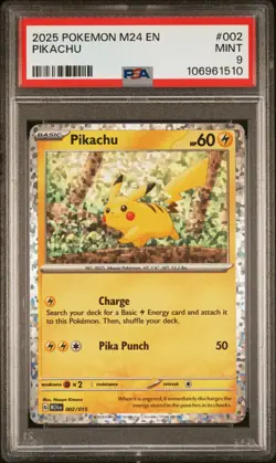 2025 POKEMON M24 EN-MCDONALD'S COLLECTION 002 PIKACHU PSA 9 - Image 1
