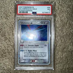 PSA 7 NM Salamence EX Pokemon 2007 Power Keepers #96 - Image 1