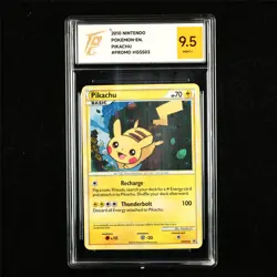 TQG 9.5 MINT+ 2010 Pokemon ENG Pikachu HGSS03 Promo - Image 1