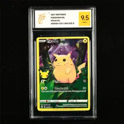 TQG 9.5 MINT+ 2021 Pokemon ENG Pikachu 005/025 R - Image 1