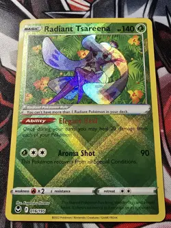Pokemon TCG Radiant Tsareena Silver Tempest 016/195 Holo Radiant Rare - NM - Image 1