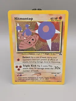 Hitmontop 3/75 Neo Discovery Unlimited Holo Rare Pokemon TCG - Image 1