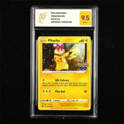 TQG 9.5 MINT+ 2022 Pokemon ENG Pikachu SWSH234 Promo - Image 1