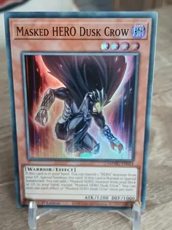 Yu-Gi-Oh! Masked Hero Dusk Crow MZMU-EN014 Super Rare 1st ED NM - Image 1