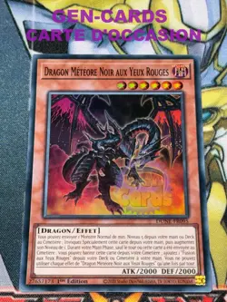 CARTE Yu Gi Oh DRAGON METEORE NOIR AUX YEUX ROUGES DUNE-FR095 1ere edit - Image 1
