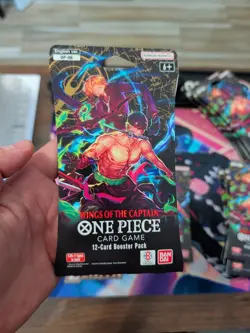 One Piece WINGS OF THE CAPTAIN English Sleeved Booster Pack Sealed 12-Cards OP06 - Image 1