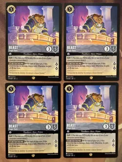 x4 Beast - Tragic Hero 173/204 - Rise of the Floodborn Disney Lorcana - NM - Image 1