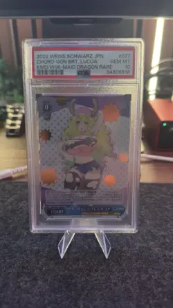 2022 WEISS SCHWARZ JPN. CHORO-GON BRT, LUCOA KMD/W96-MAID DRAGON RARE PSA 10 - Image 1
