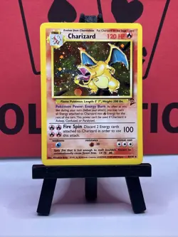 Pokemon TCG Charizard 4/130 Base Set 2 HOLO Vintage Card - Image 2