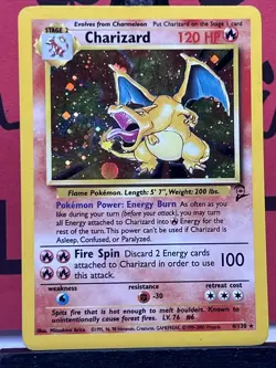 Pokemon TCG Charizard 4/130 Base Set 2 HOLO Vintage Card - Image 3