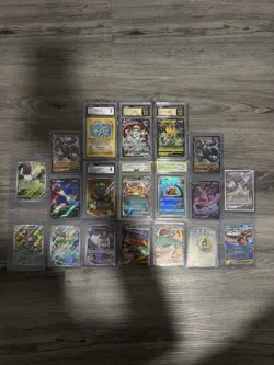 Pokemon Slab & Hit Lot 6 Graded Cards AR MA V Rare Cards - Image 1