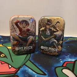 Lot of 2 One Piece Card Game Tin Pack Set Vol 2 Factory Sealed New Sealed - Image 1