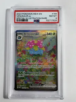 Pokemon TCG Venusaur EX Holo Card Scarlet & Violet 151 198/165 PSA 8 Read Desc. - Image 1