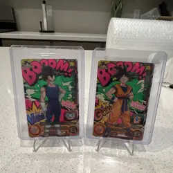 Bandai Dragon Ball Super Hero Vegeta SH & Goku SH Hero Card Lot - Image 1