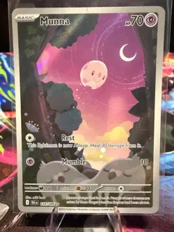 Pokemon Munna 70HP 116/086 Sv: Black Bolt Illustration Rare Holo Basic EN Card - Image 1