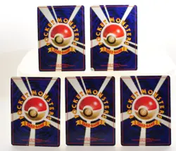 Mewtwo No.150 Old Back Side Lightly Played Japanese Pokemon Card Set of 5 #1 - Image 3