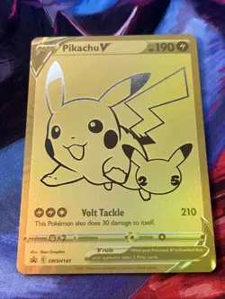 Pikachu V SWSH145 SWSH: Sword & Shield Promo Cards Holo NM - Image 1