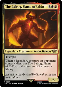 x1 The Balrog, Flame of Udun R MTG The Lord of the Rings: Tales of Middle-Earth - Image 1