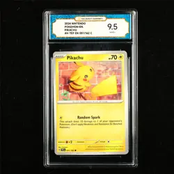 TQG 9.5 MINT+ 2024 Pokemon ENG Pikachu 051/162 C - Image 1